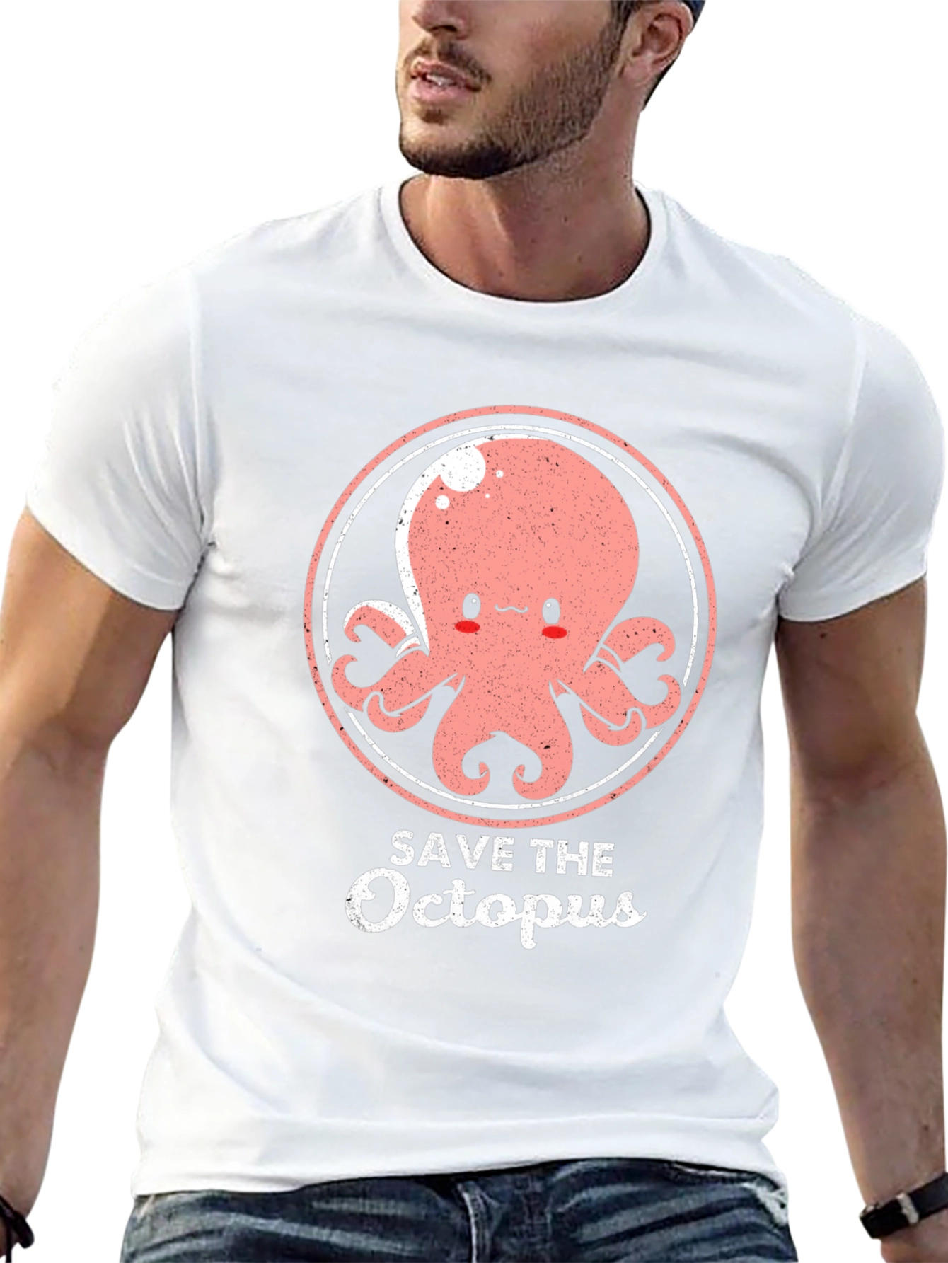 Save the Octopus Graphic Tee - Cute Conservation T-Shirt