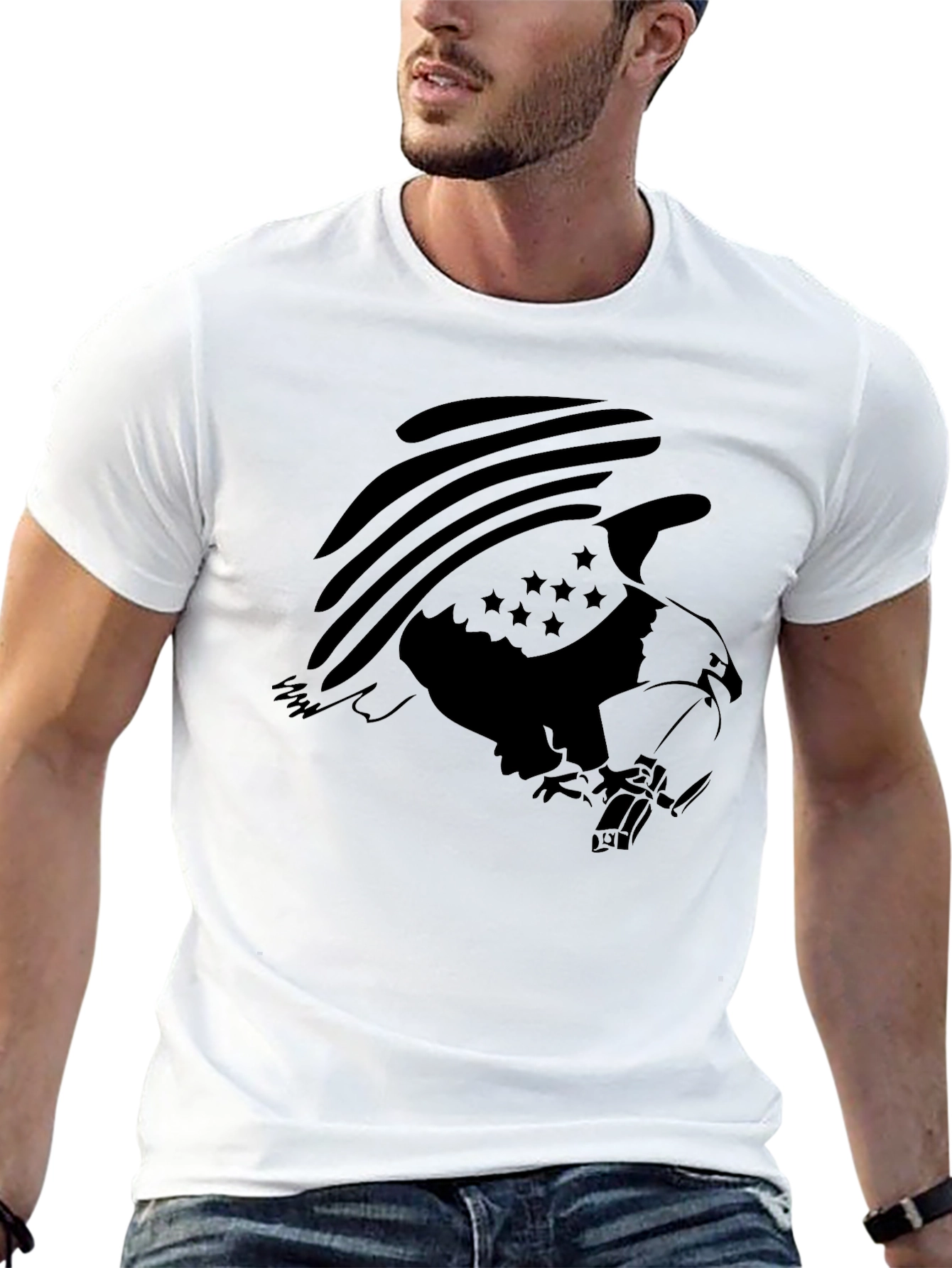American Eagle Graphic Black T-Shirt