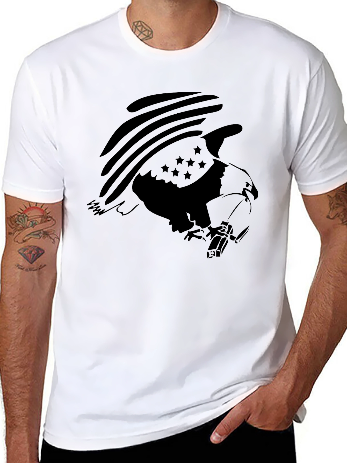 American Eagle Graphic Black T-Shirt
