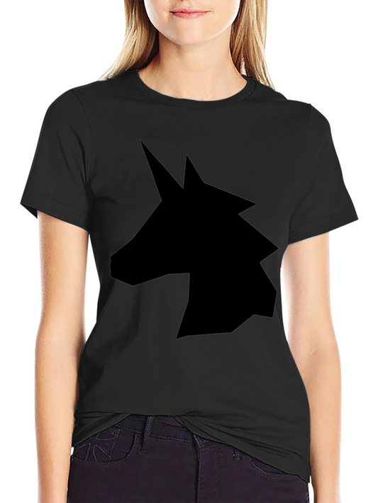 Unicorn Silhouette Graphic Tee - Black