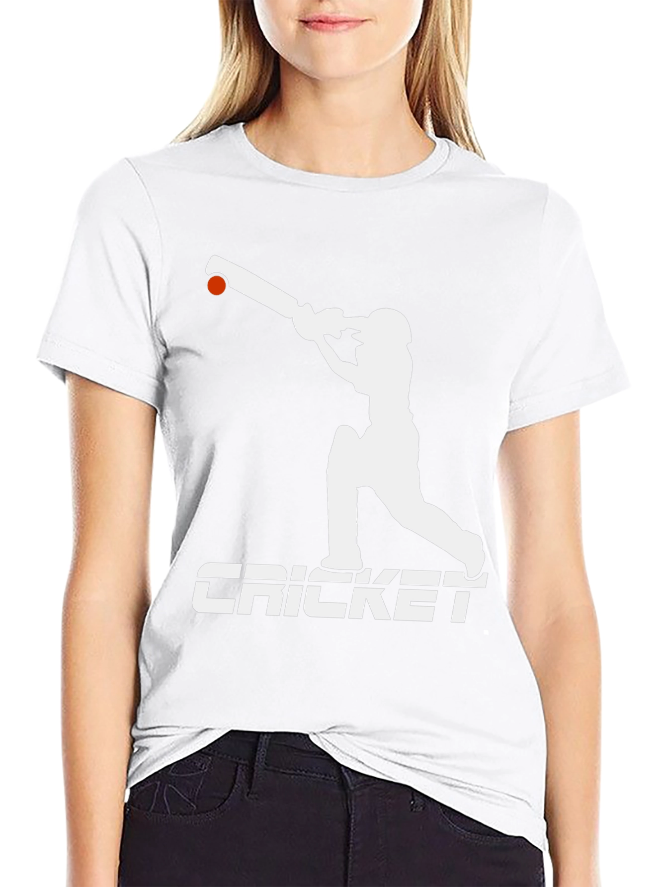 Cricket Player Graphic Tee - Black Cotton T-Shirt
