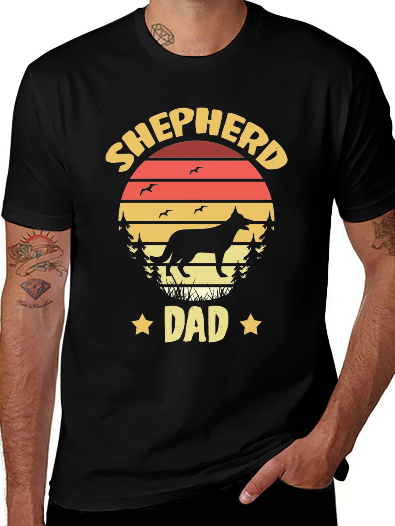 Shepherd Dad Graphic T-Shirt