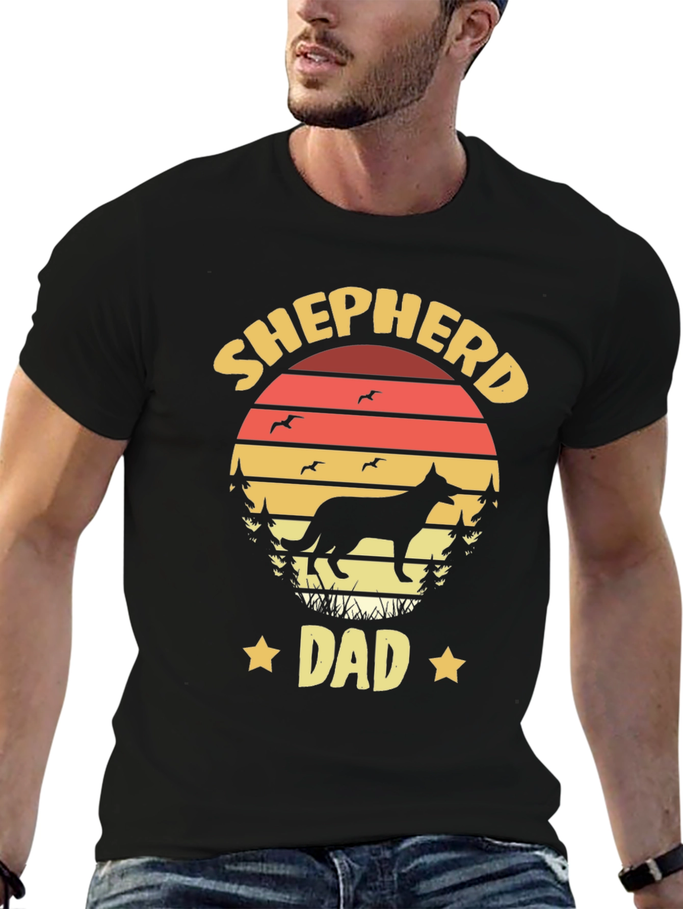 Shepherd Dad Graphic T-Shirt