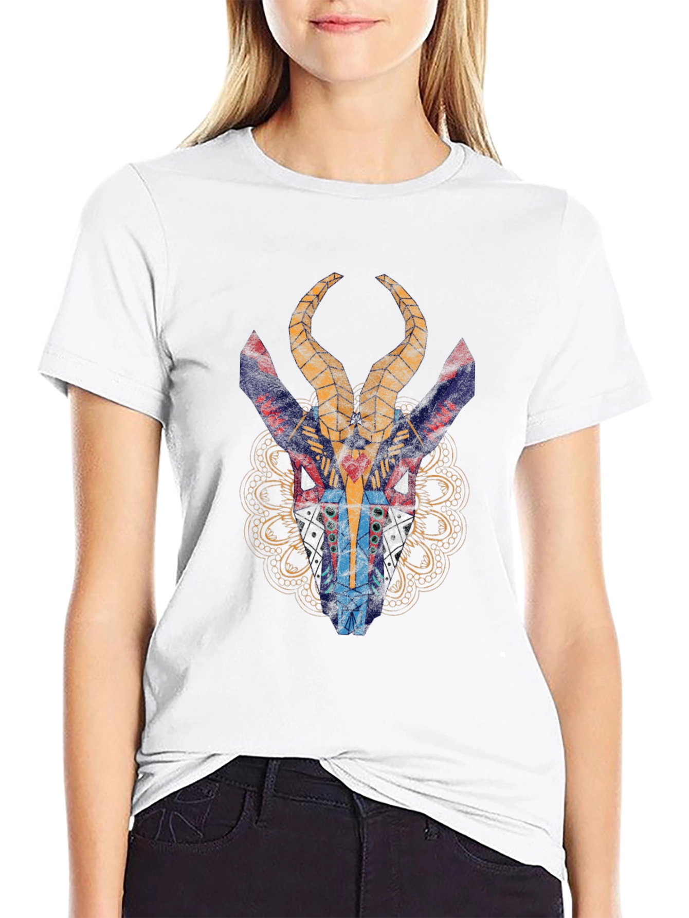 Geometric Animal Print T-Shirt