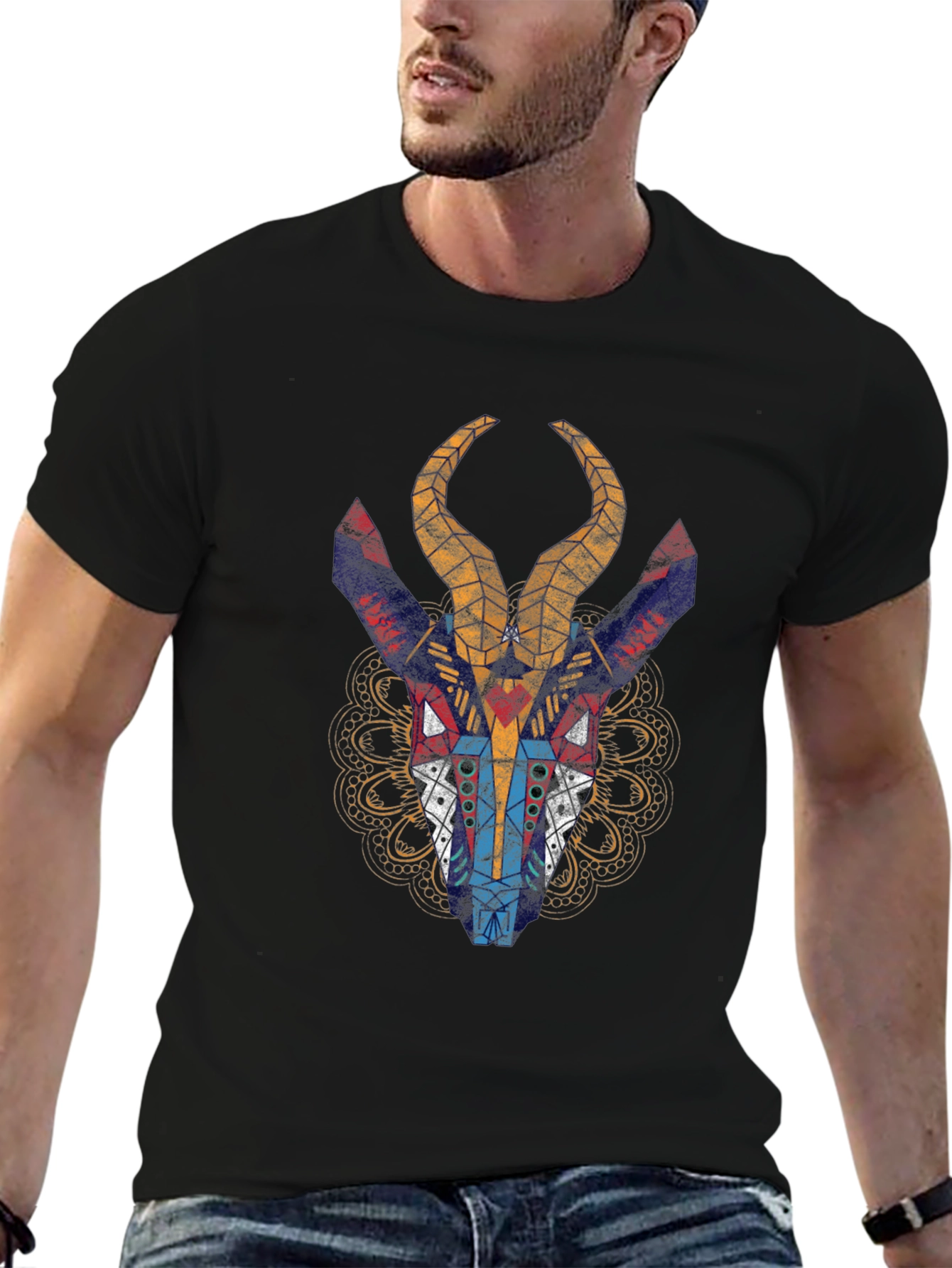 Geometric Animal Print T-Shirt