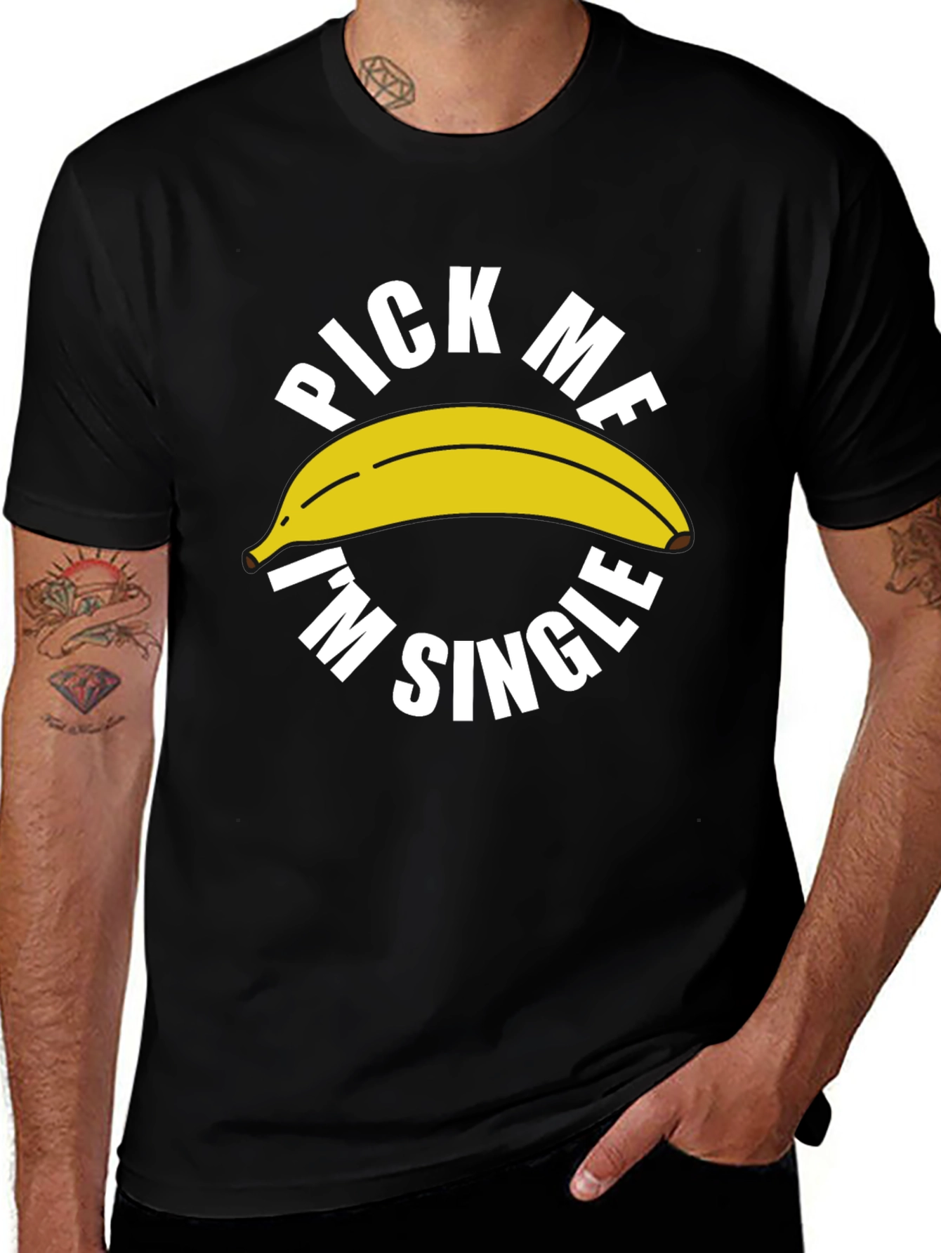 Pick Me Im Single Banana Graphic Tee