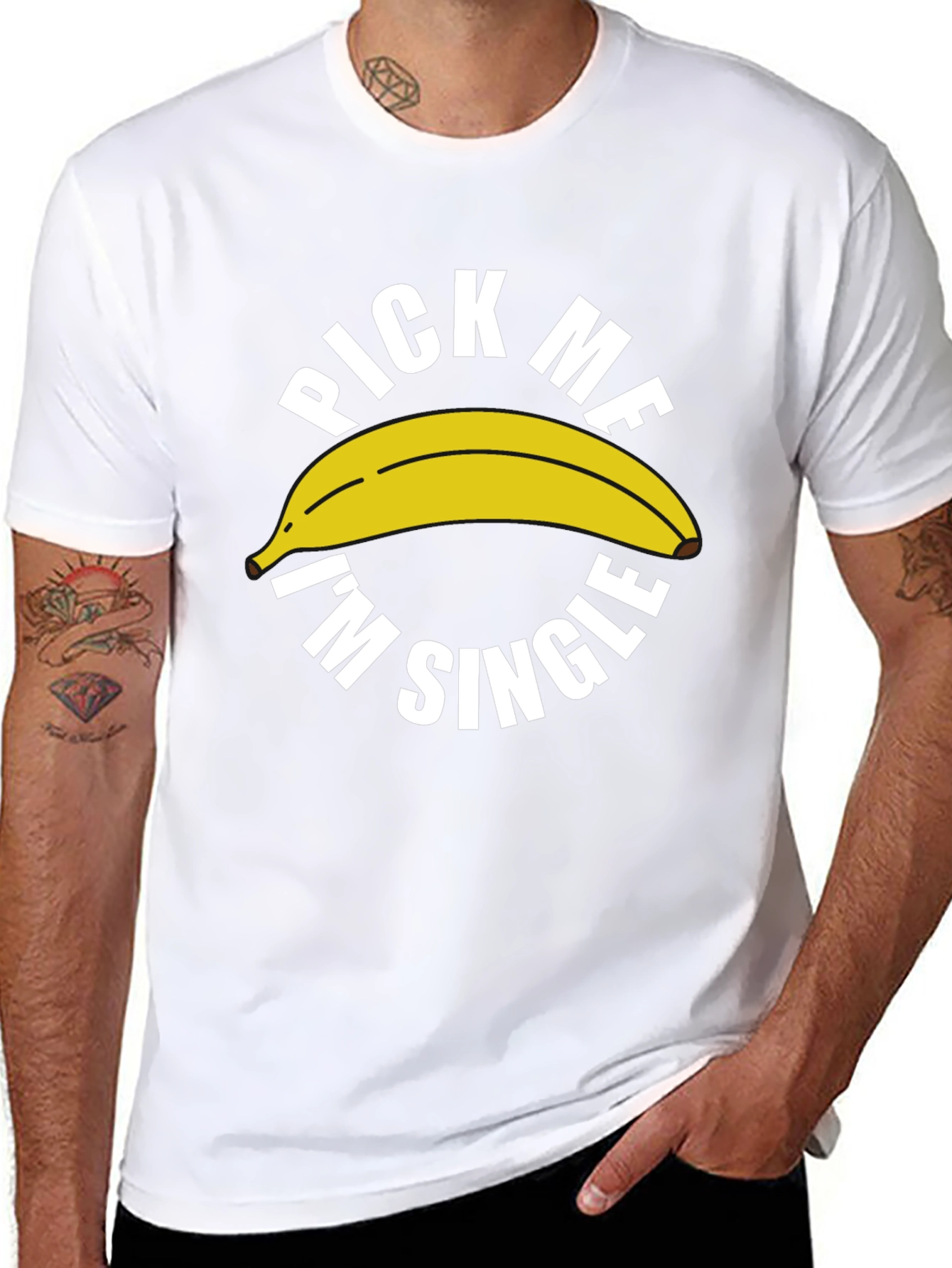 Pick Me Im Single Banana Graphic Tee