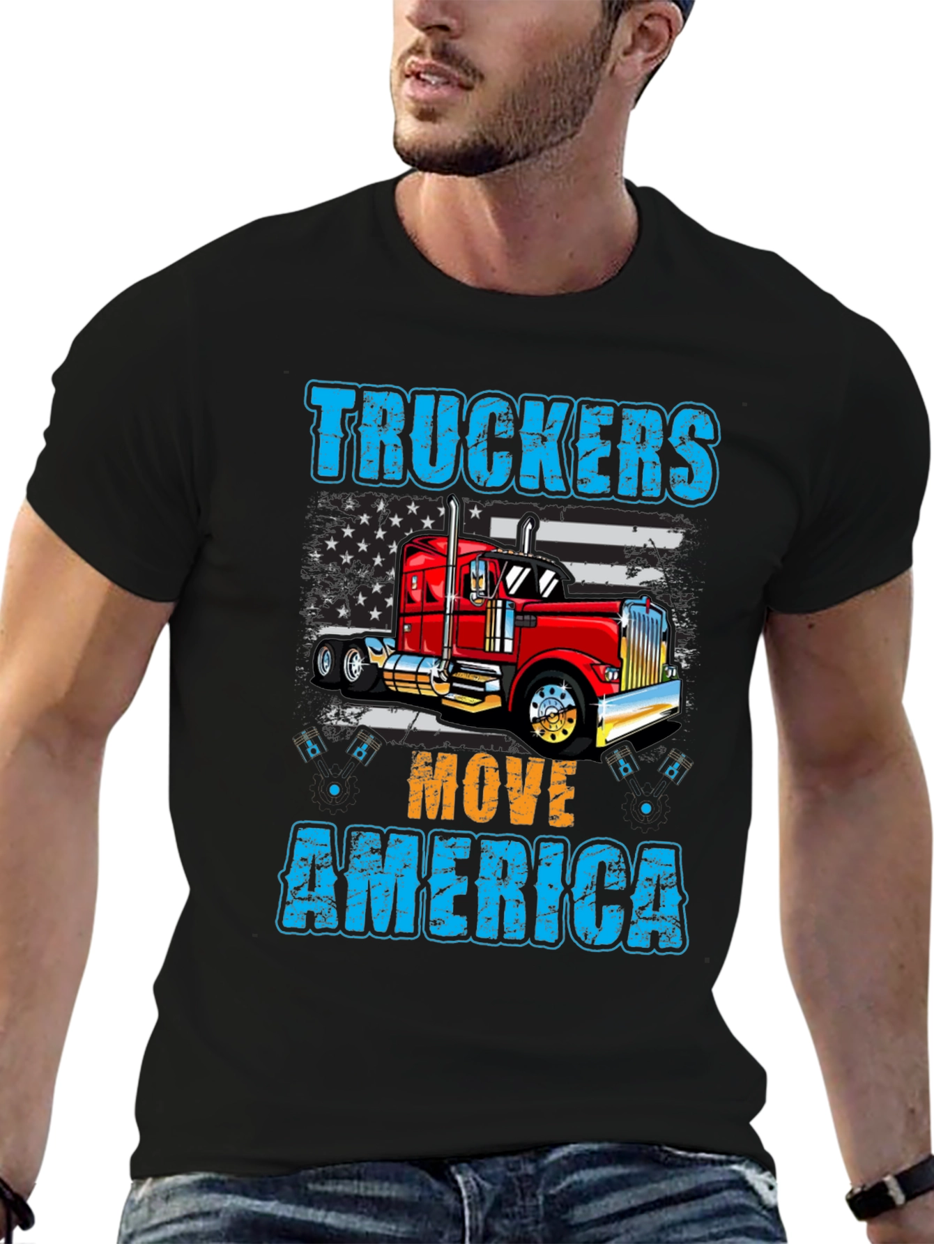 Truckers Move America Graphic T-Shirt