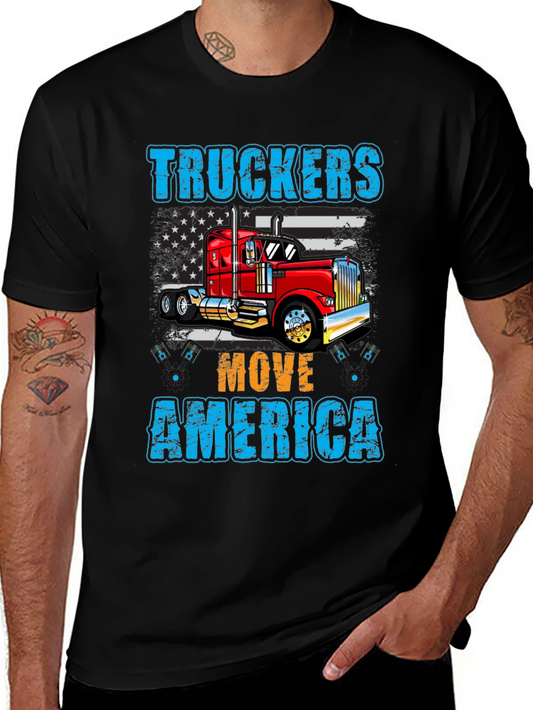 Truckers Move America Graphic T-Shirt