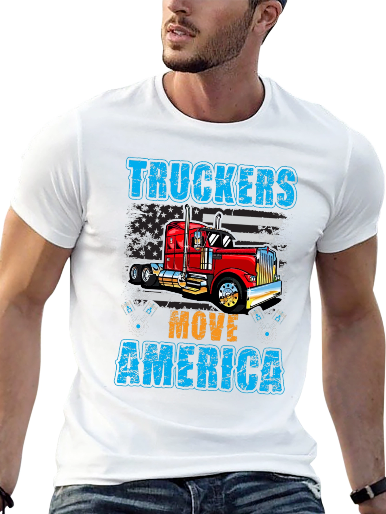 Truckers Move America Graphic T-Shirt