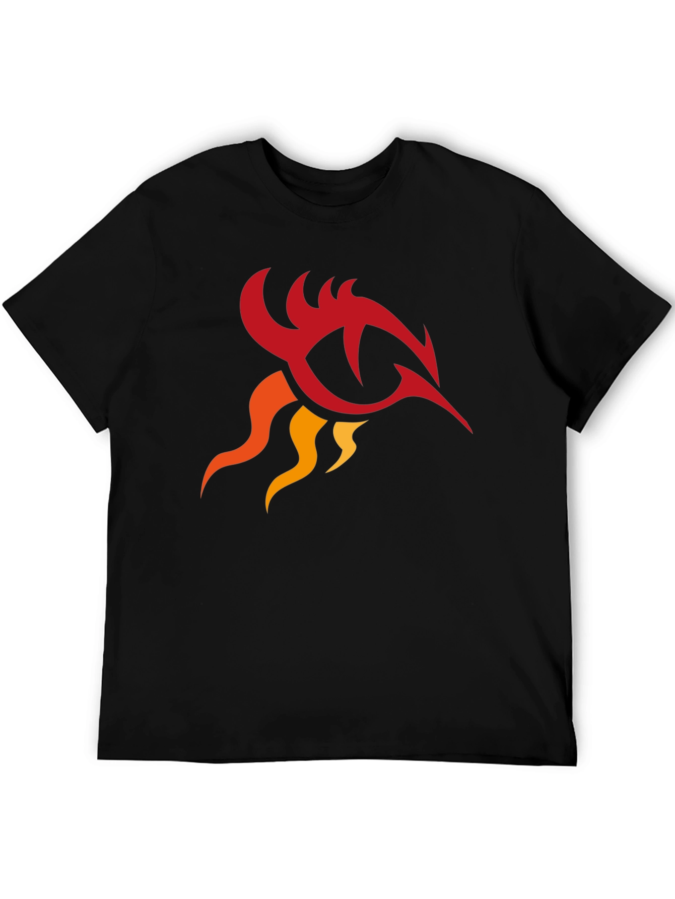 Tribal Phoenix Graphic Black T-Shirt