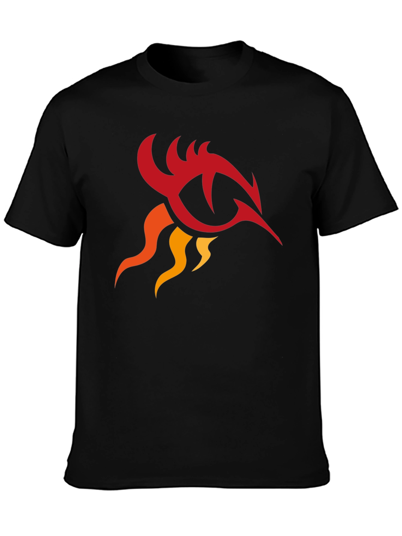 Tribal Phoenix Graphic Black T-Shirt