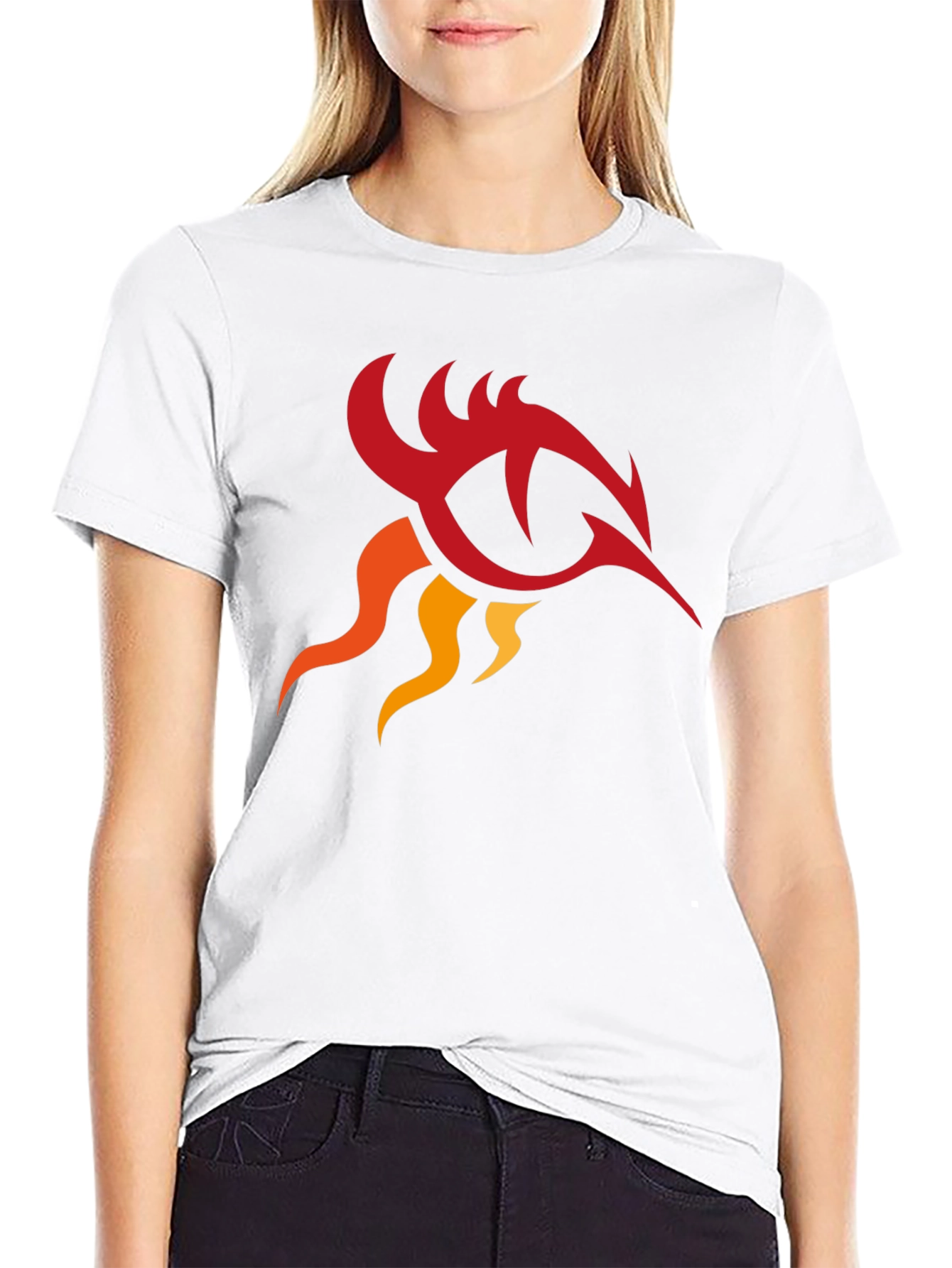 Tribal Phoenix Graphic Black T-Shirt