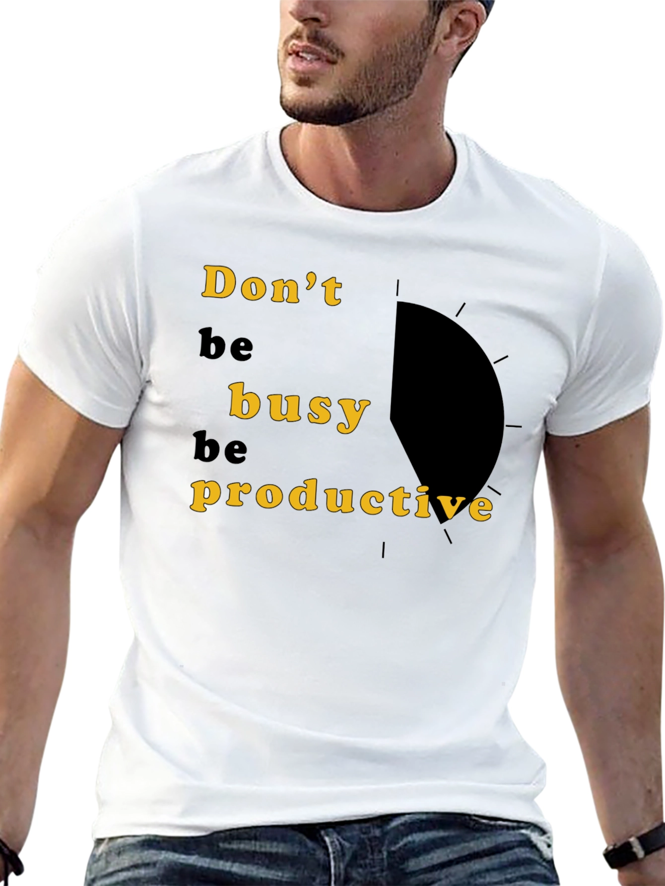Dont Be Busy Be Productive Black Graphic Tee