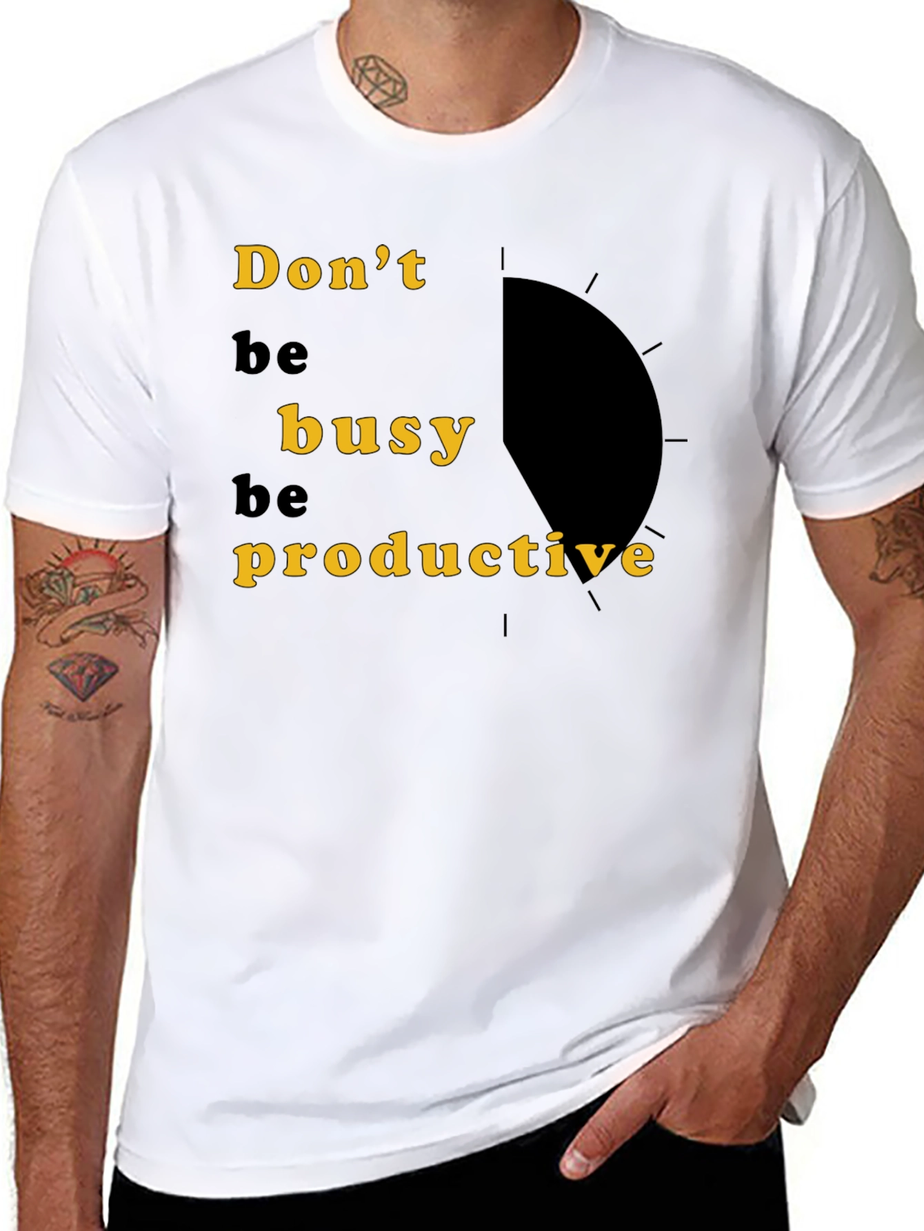 Dont Be Busy Be Productive Black Graphic Tee