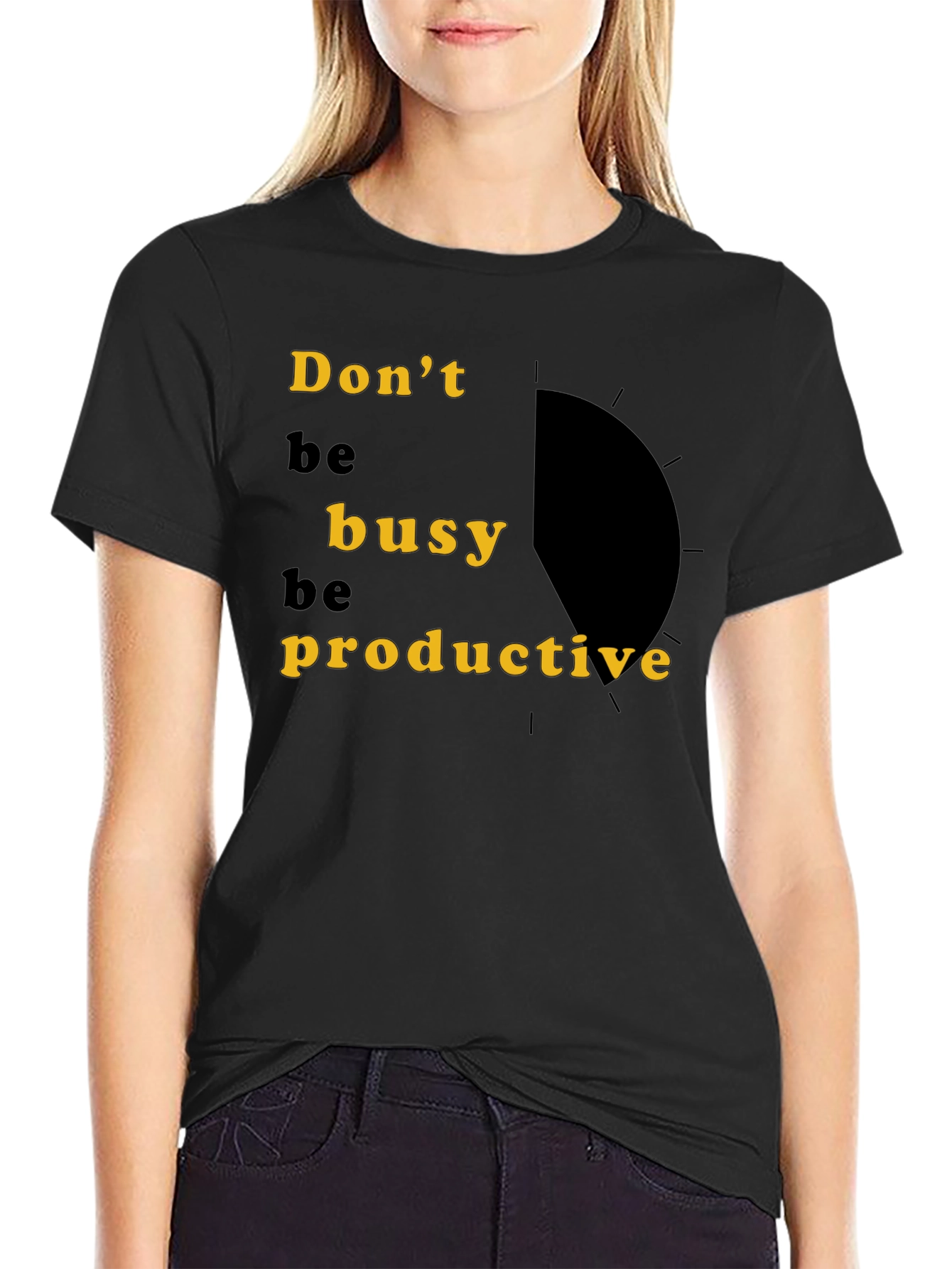 Dont Be Busy Be Productive Black Graphic Tee