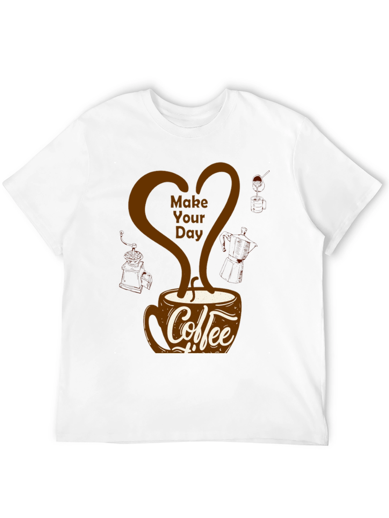 Coffee Lovers T-Shirt - Make Your Day Design