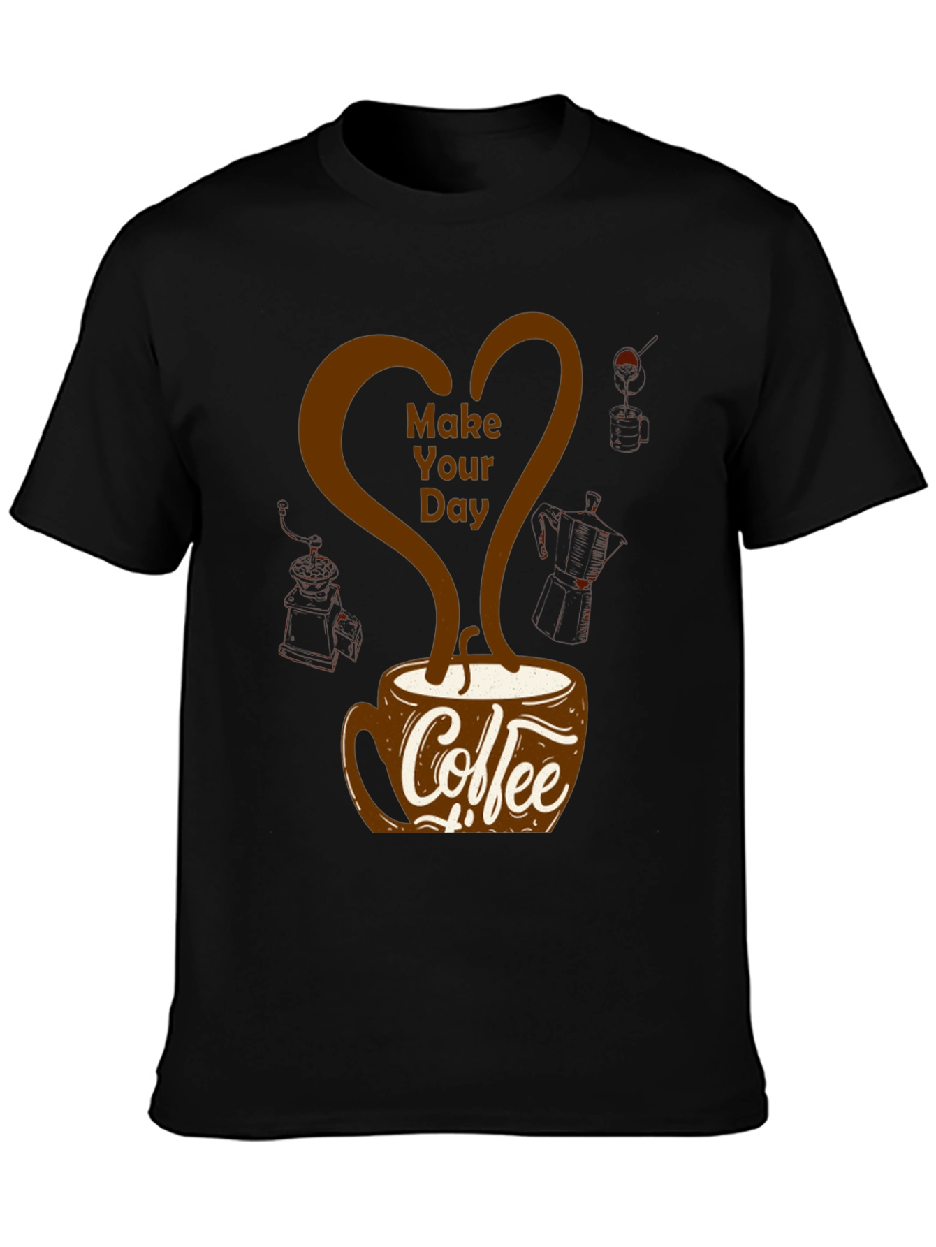 Coffee Lovers T-Shirt - Make Your Day Design