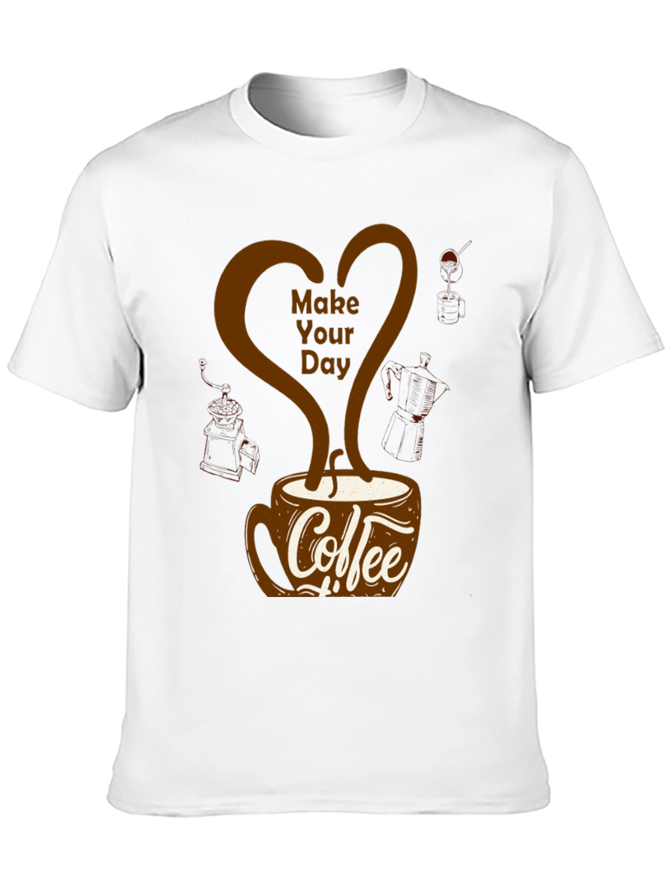 Coffee Lovers T-Shirt - Make Your Day Design