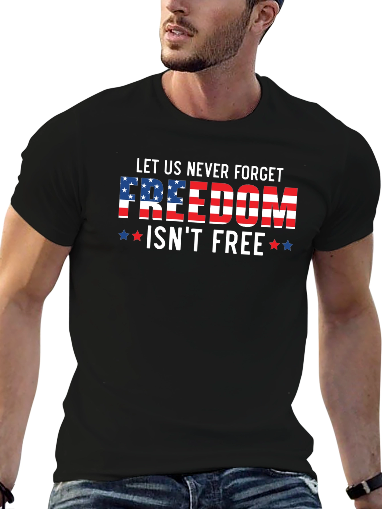 Patriotic Freedom Isnt Free Graphic Tee