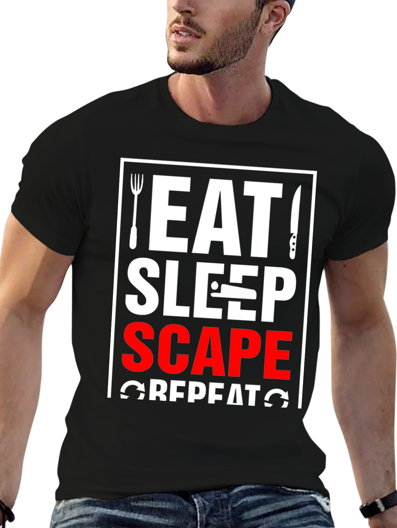 Eat Sleep Scape Repeat Graphic Tee