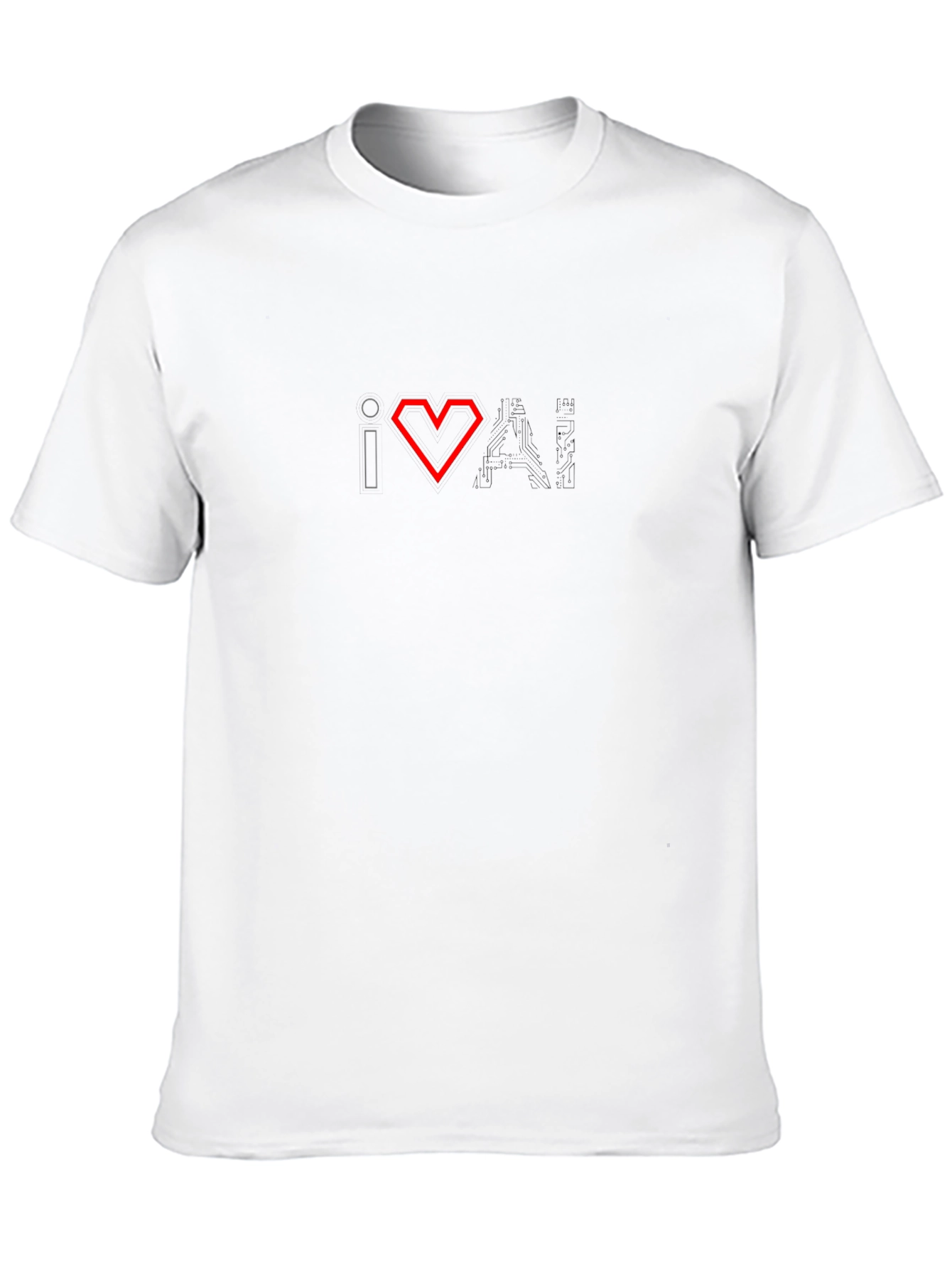 I Heart AI Black T-Shirt