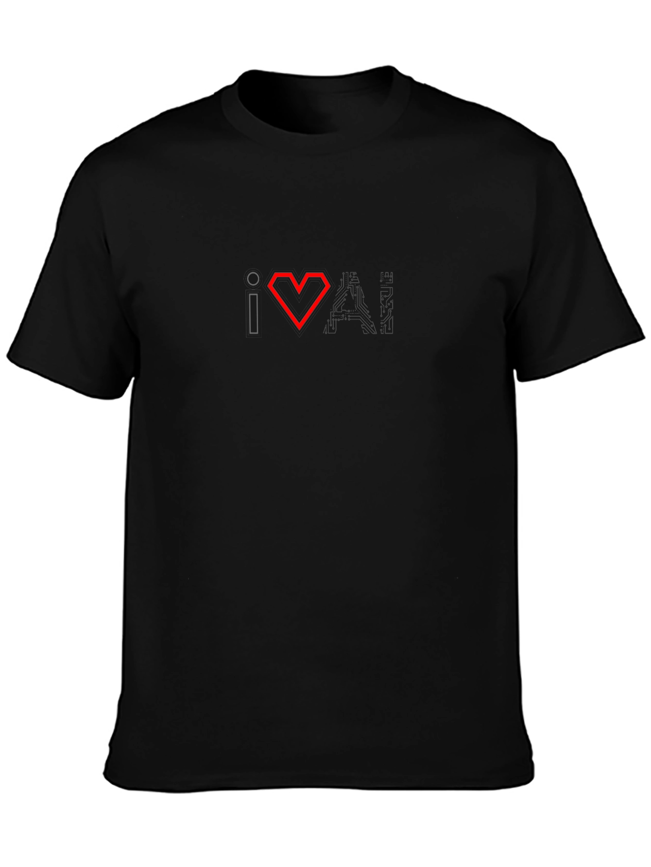 I Heart AI Black T-Shirt