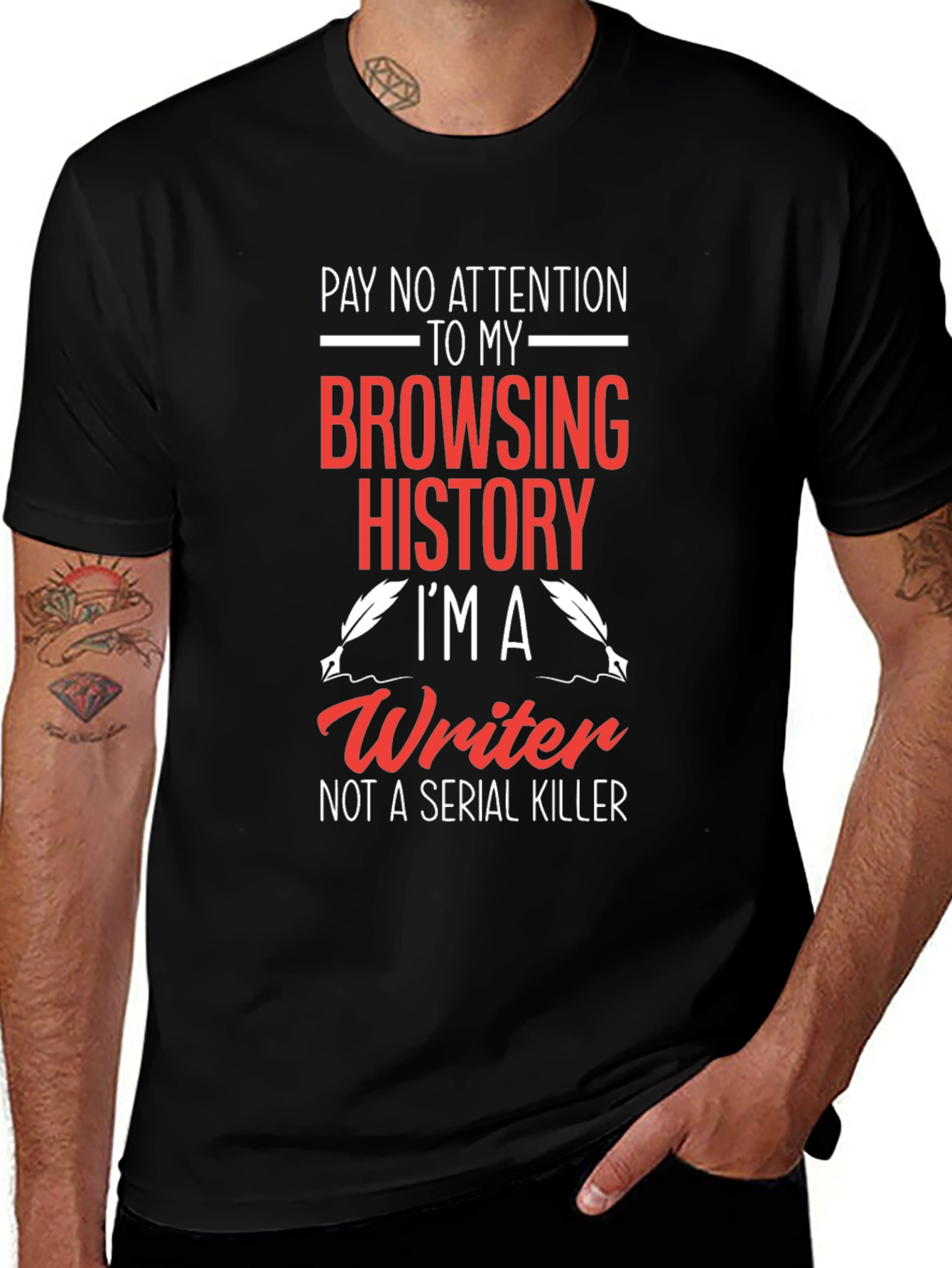 Writer T-Shirt: Browsing History Humor Tee
