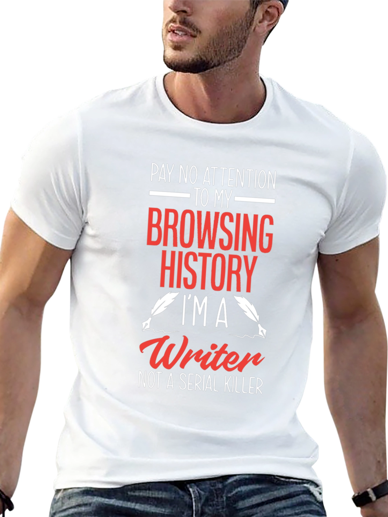 Writer T-Shirt: Browsing History Humor Tee