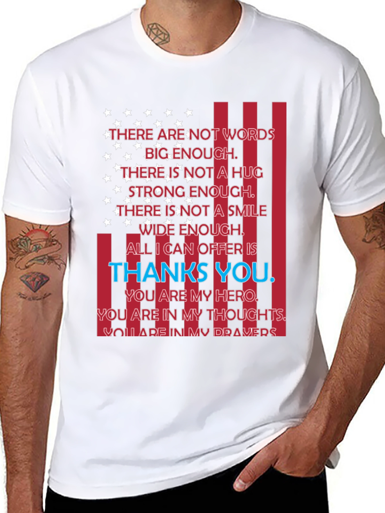 Patriotic Thanks You Hero T-Shirt