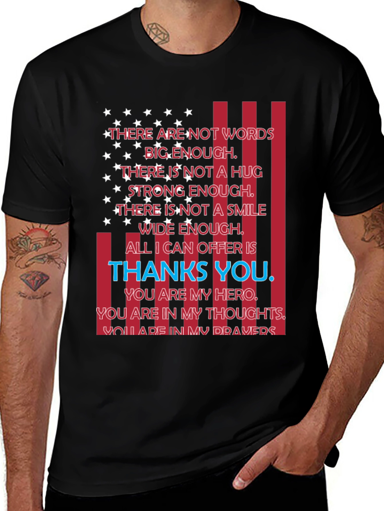 Patriotic Thanks You Hero T-Shirt