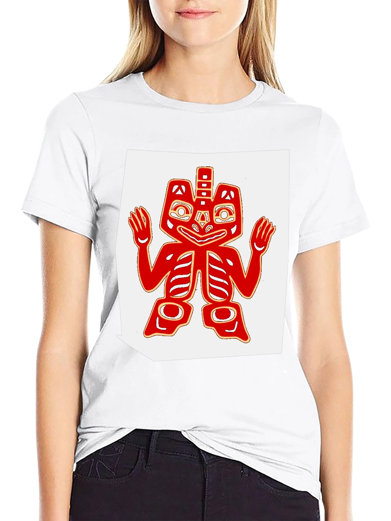 Tribal Art Tee - Black Cotton Blend
