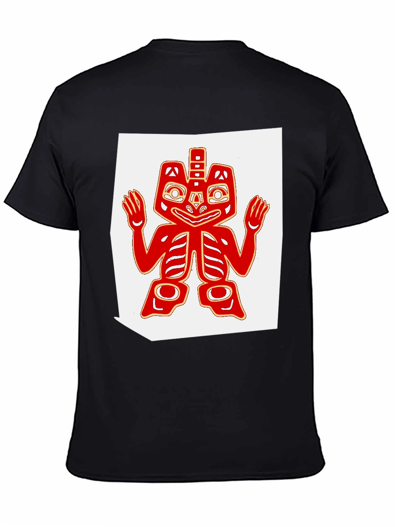 Tribal Art Tee - Black Cotton Blend