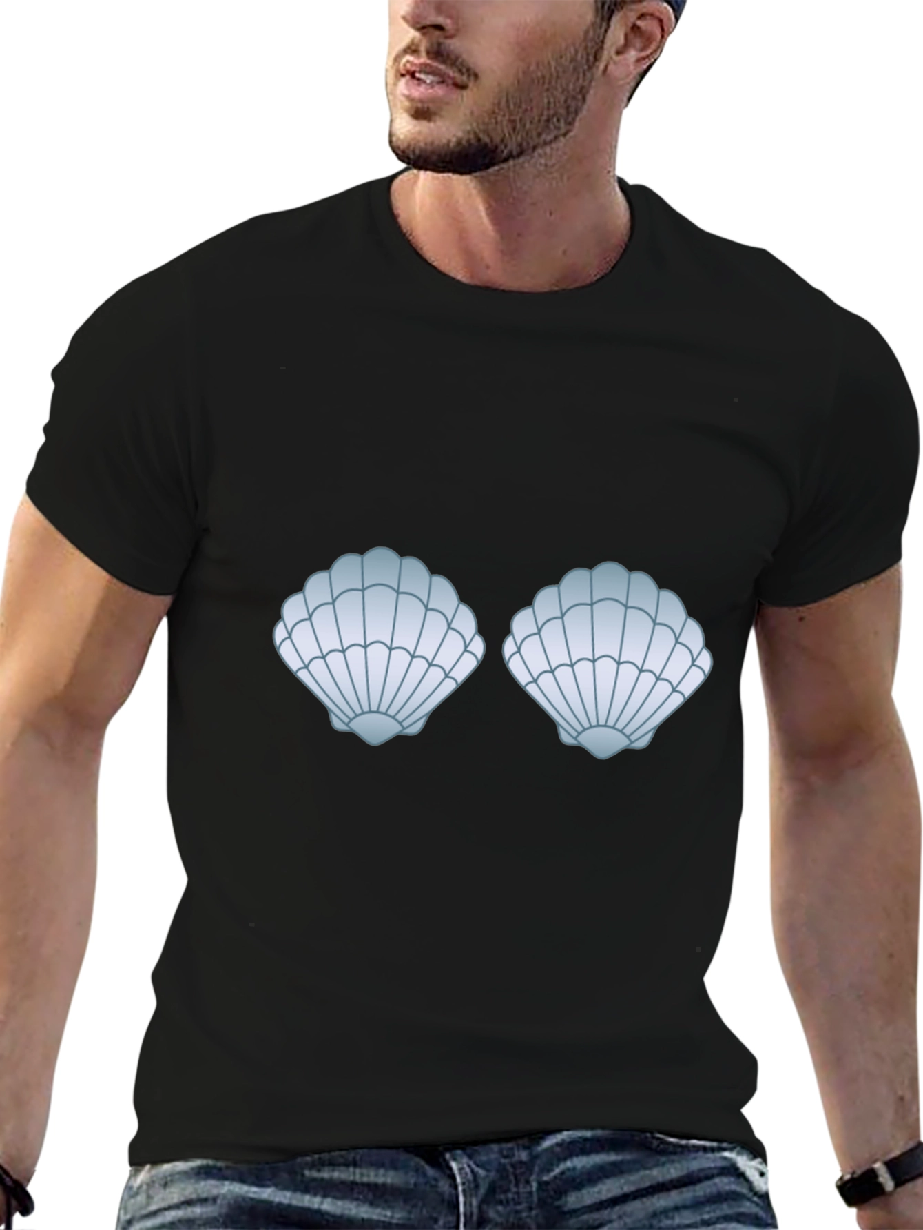 Seashell Bra T-Shirt - Funny Costume Top