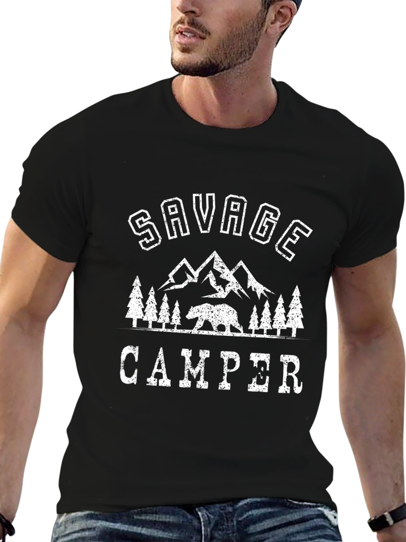Savage Camper Graphic T-Shirt - Outdoor Adventure Tee