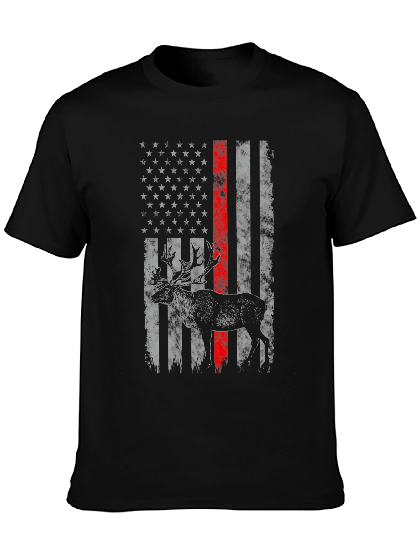 Patriotic Deer Flag Graphic Tee