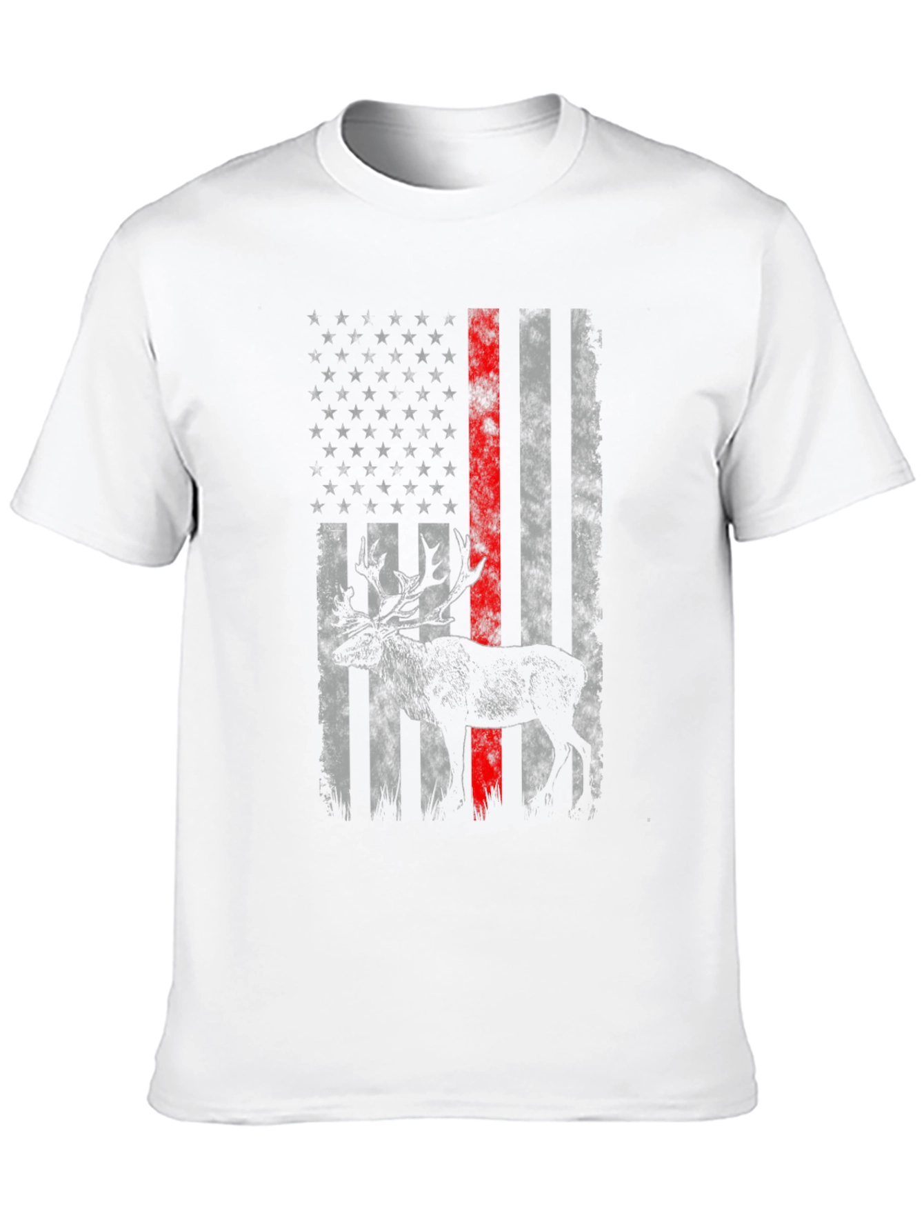 Patriotic Deer Flag Graphic Tee