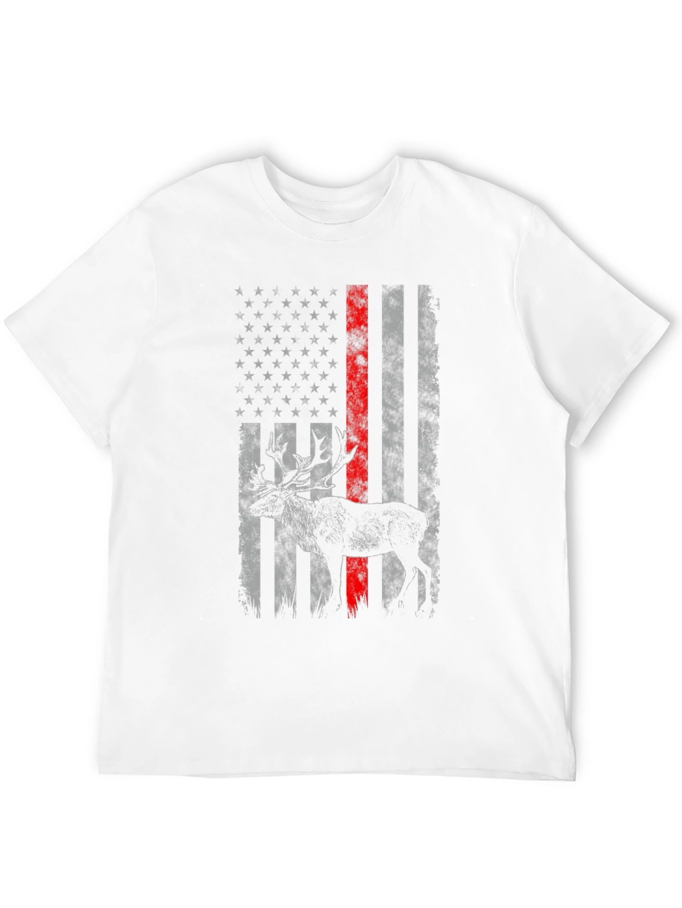 Patriotic Deer Flag Graphic Tee