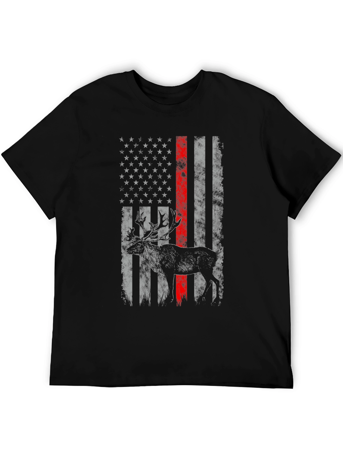Patriotic Deer Flag Graphic Tee