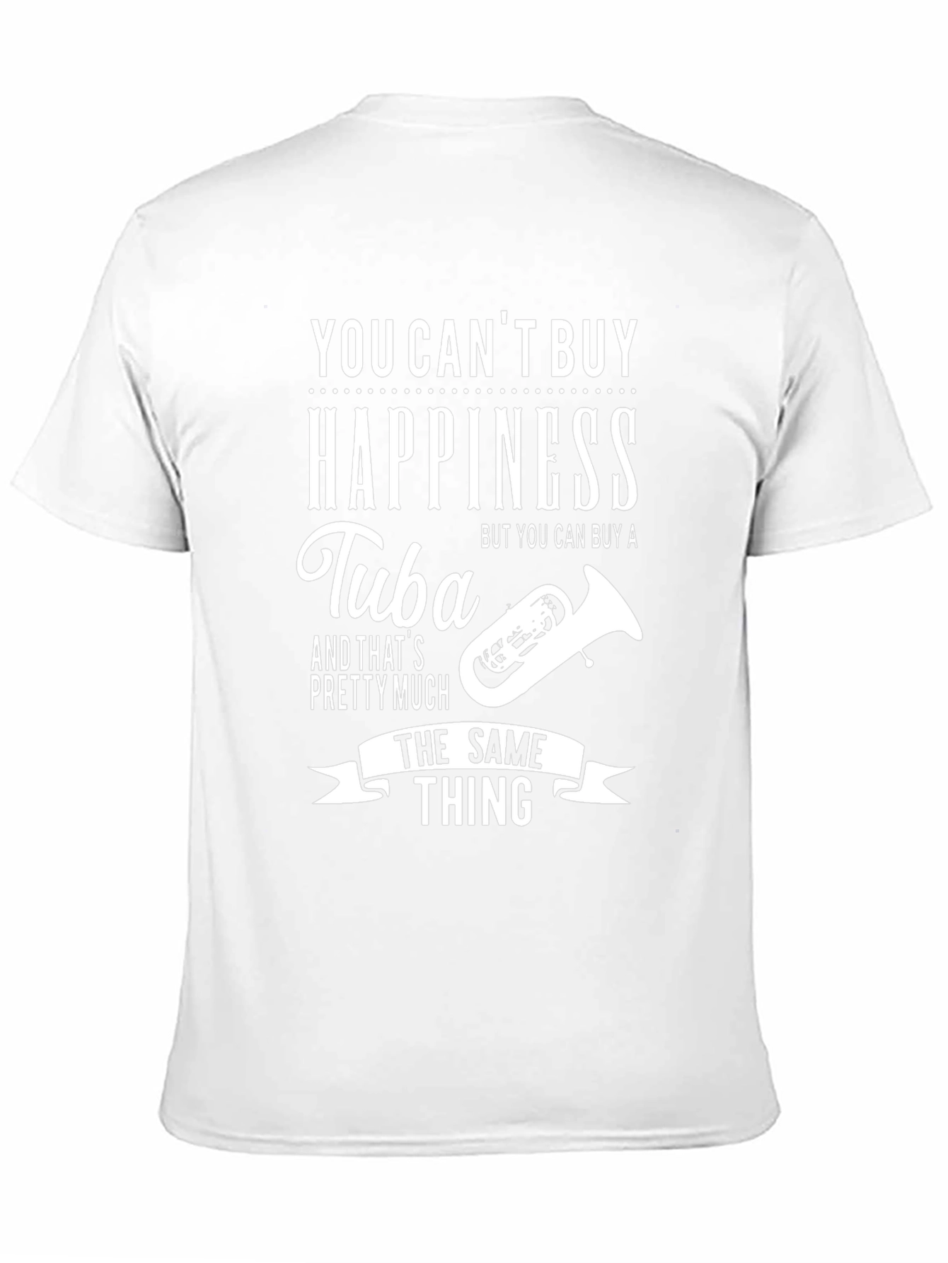Tuba Happiness Funny Graphic Tee