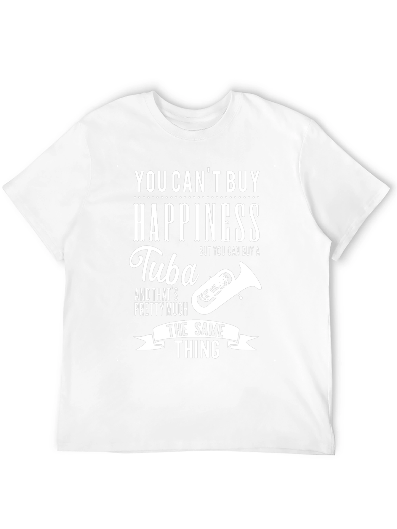 Tuba Happiness Funny Graphic Tee
