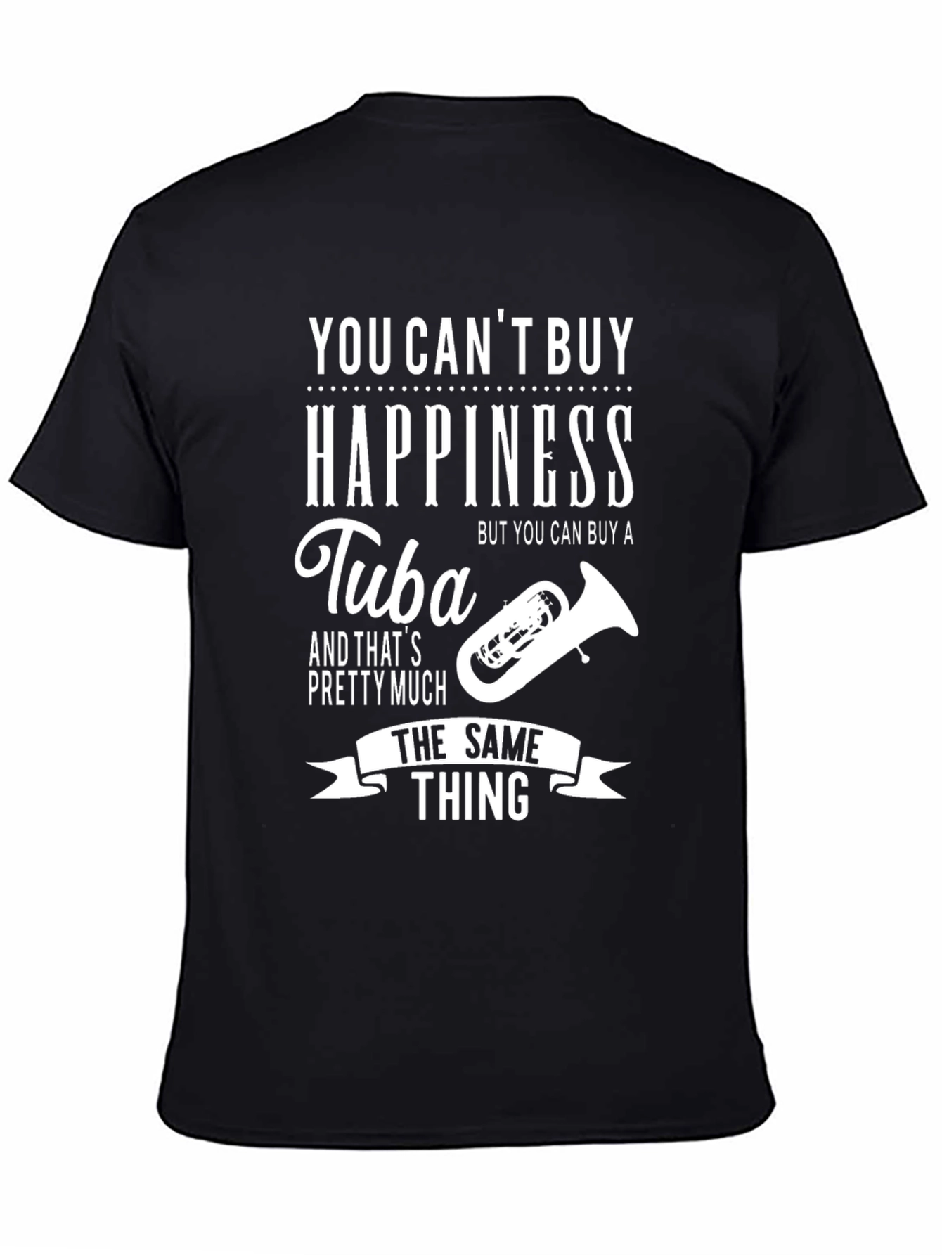 Tuba Happiness Funny Graphic Tee