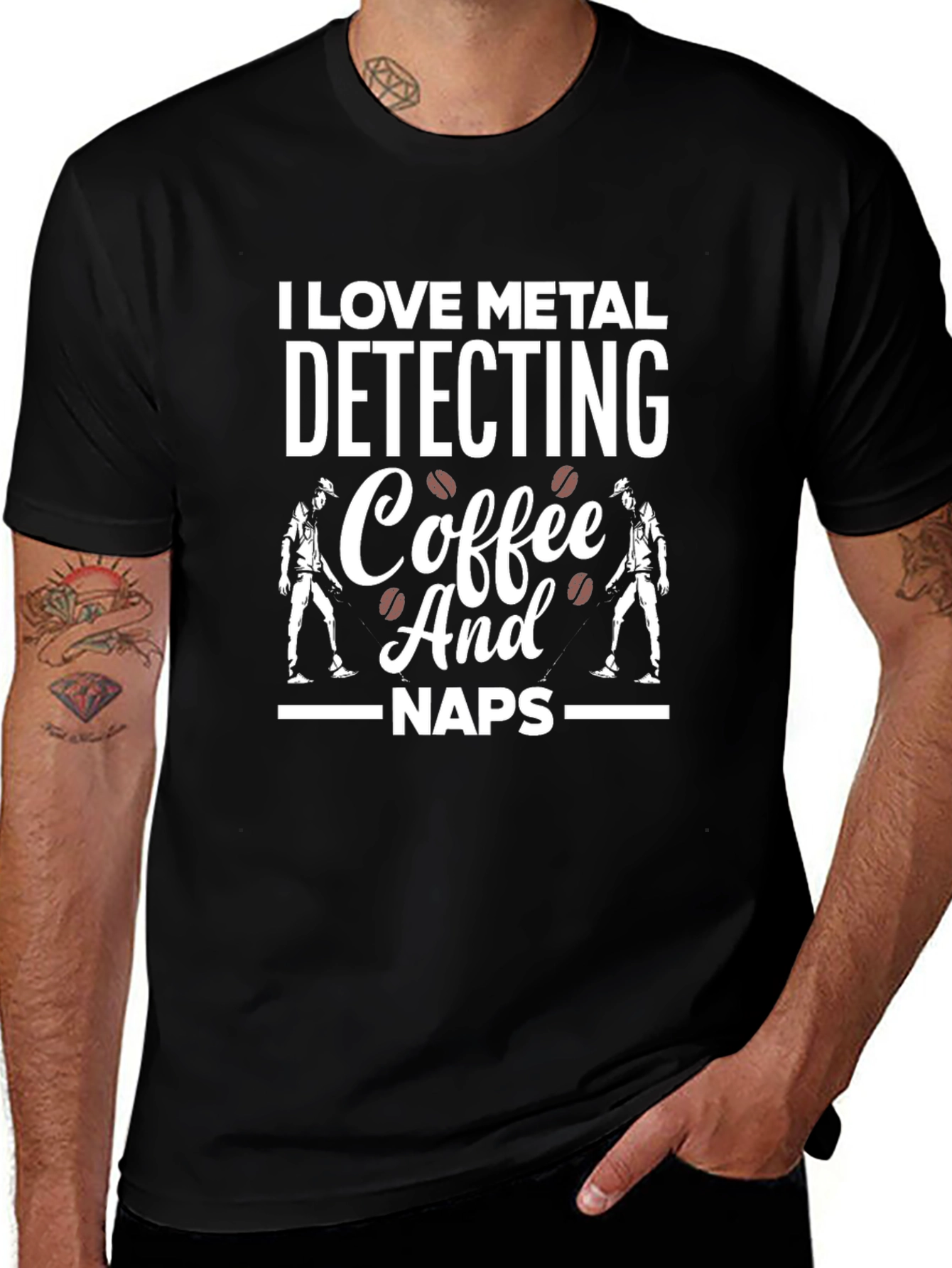 I Love Metal Detecting Coffee Naps T-Shirt