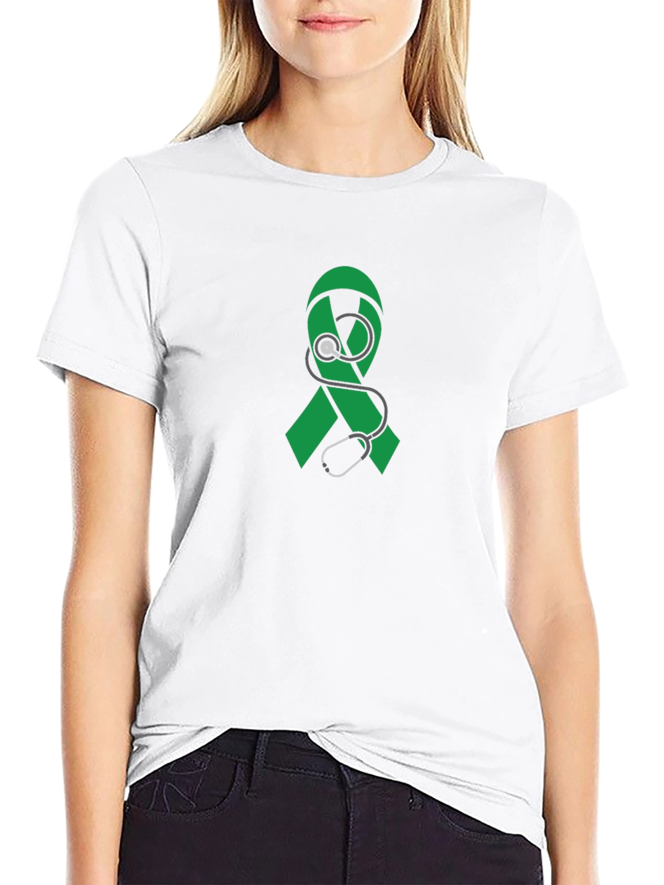 Awareness Ribbon Stethoscope Graphic Tee