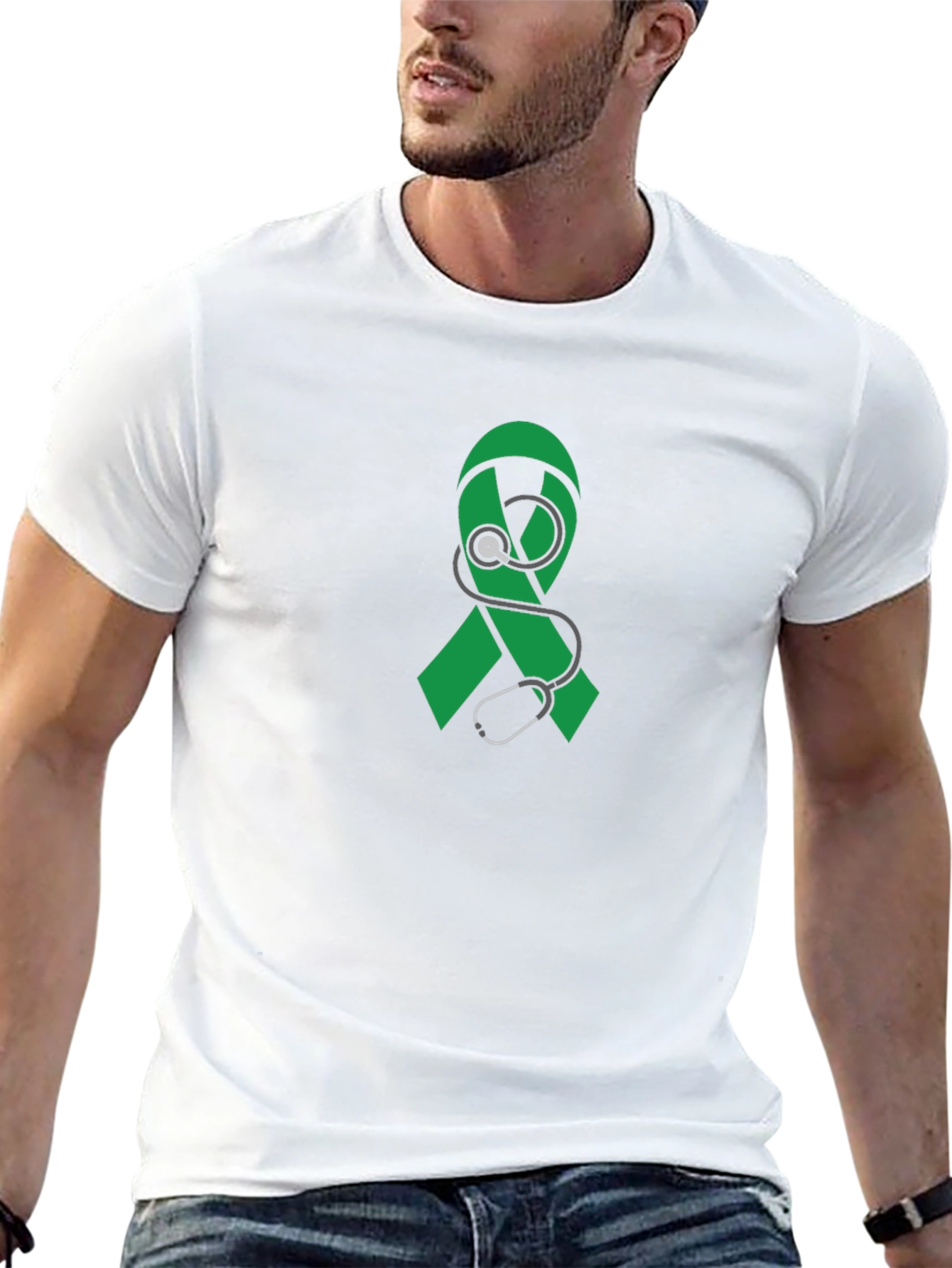 Awareness Ribbon Stethoscope Graphic Tee