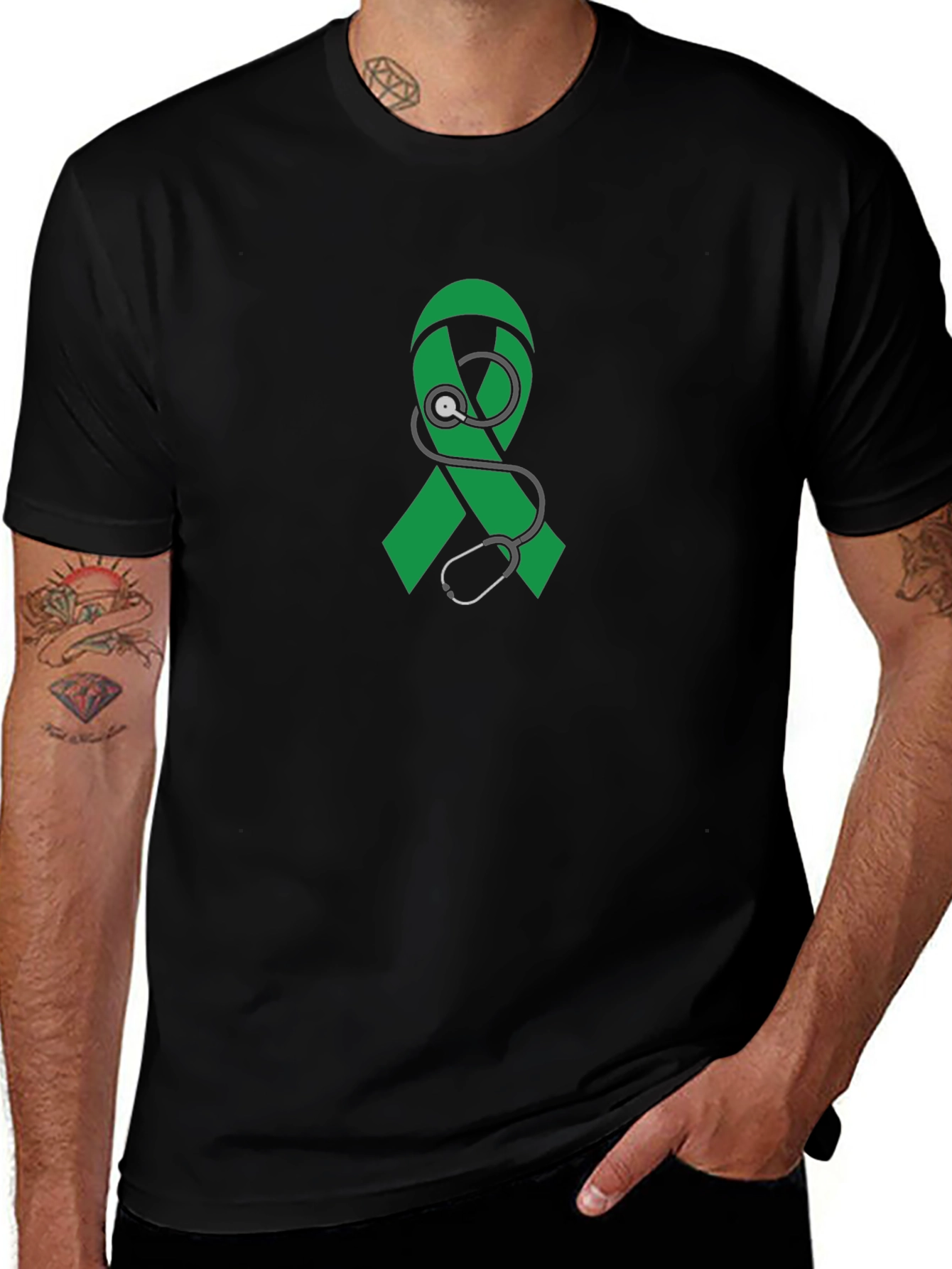Awareness Ribbon Stethoscope Graphic Tee