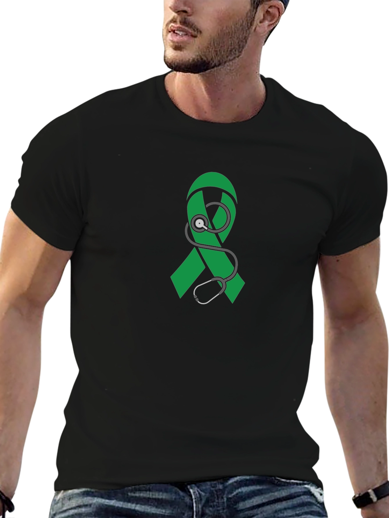 Awareness Ribbon Stethoscope Graphic Tee