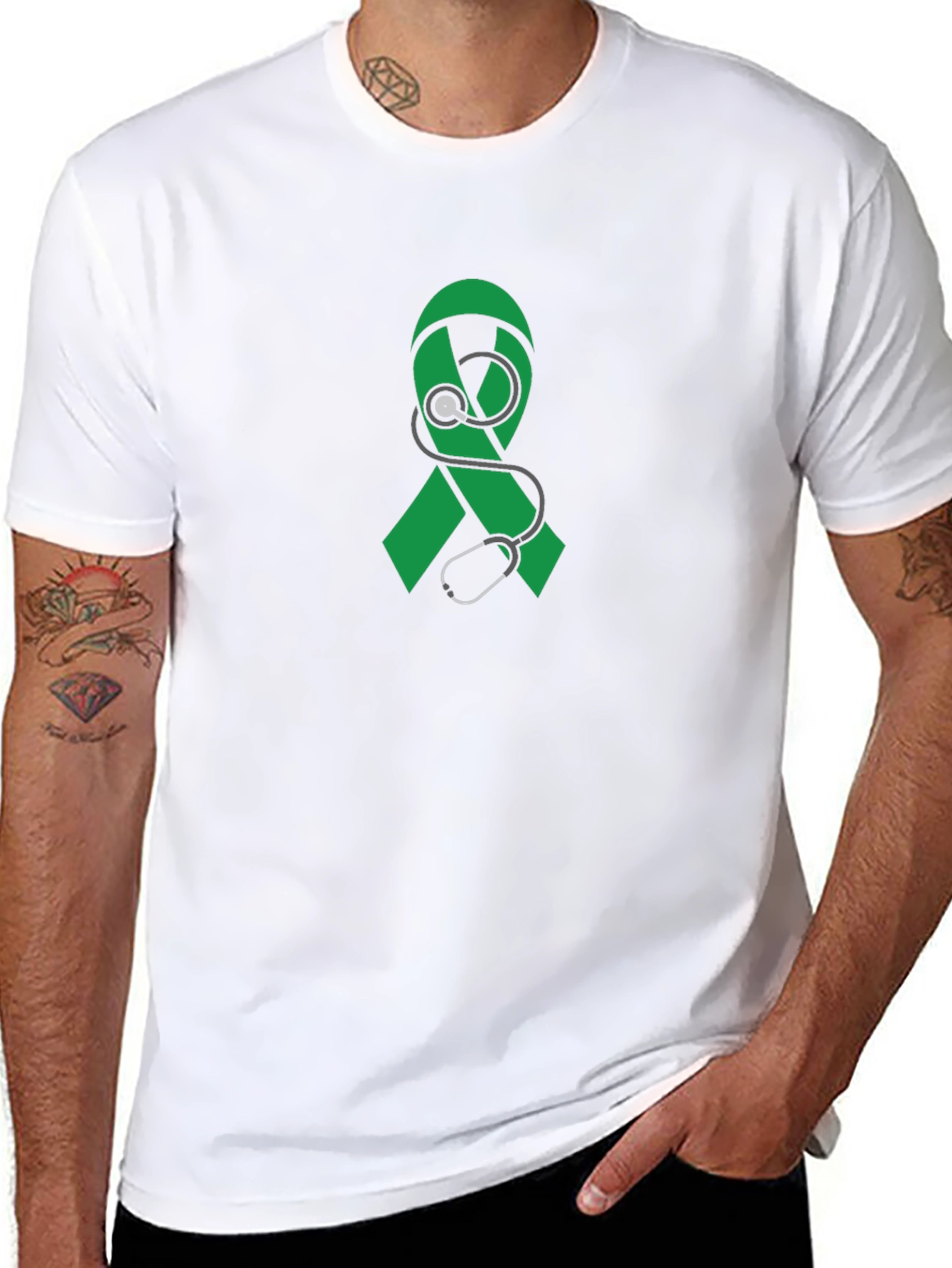 Awareness Ribbon Stethoscope Graphic Tee