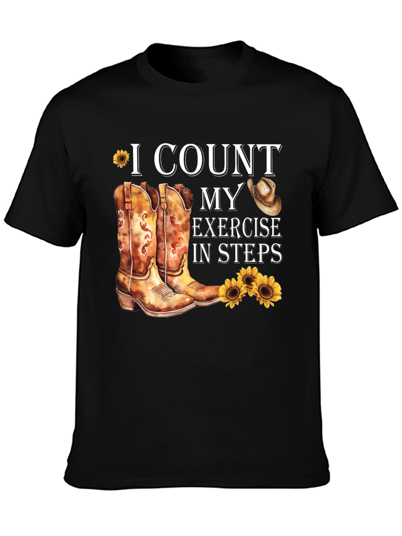 I Count My Exercise In Steps T-Shirt