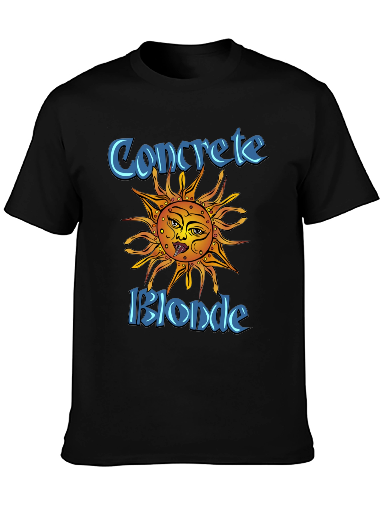 Concrete Blonde Sun Graphic Black T-Shirt